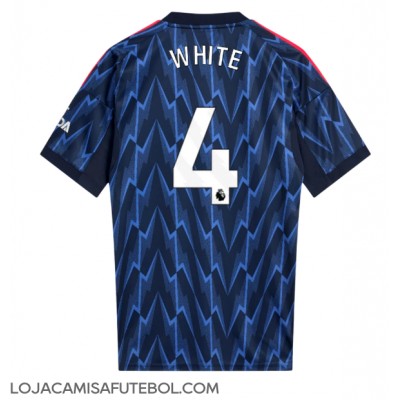 Camisa de Futebol Arsenal Ben White #4 Equipamento Secundário 2025-26 Manga Curta Camisa de Futebol Arsenal Ben White #4 Equipamento Secundário 2025-26 Manga Curta
